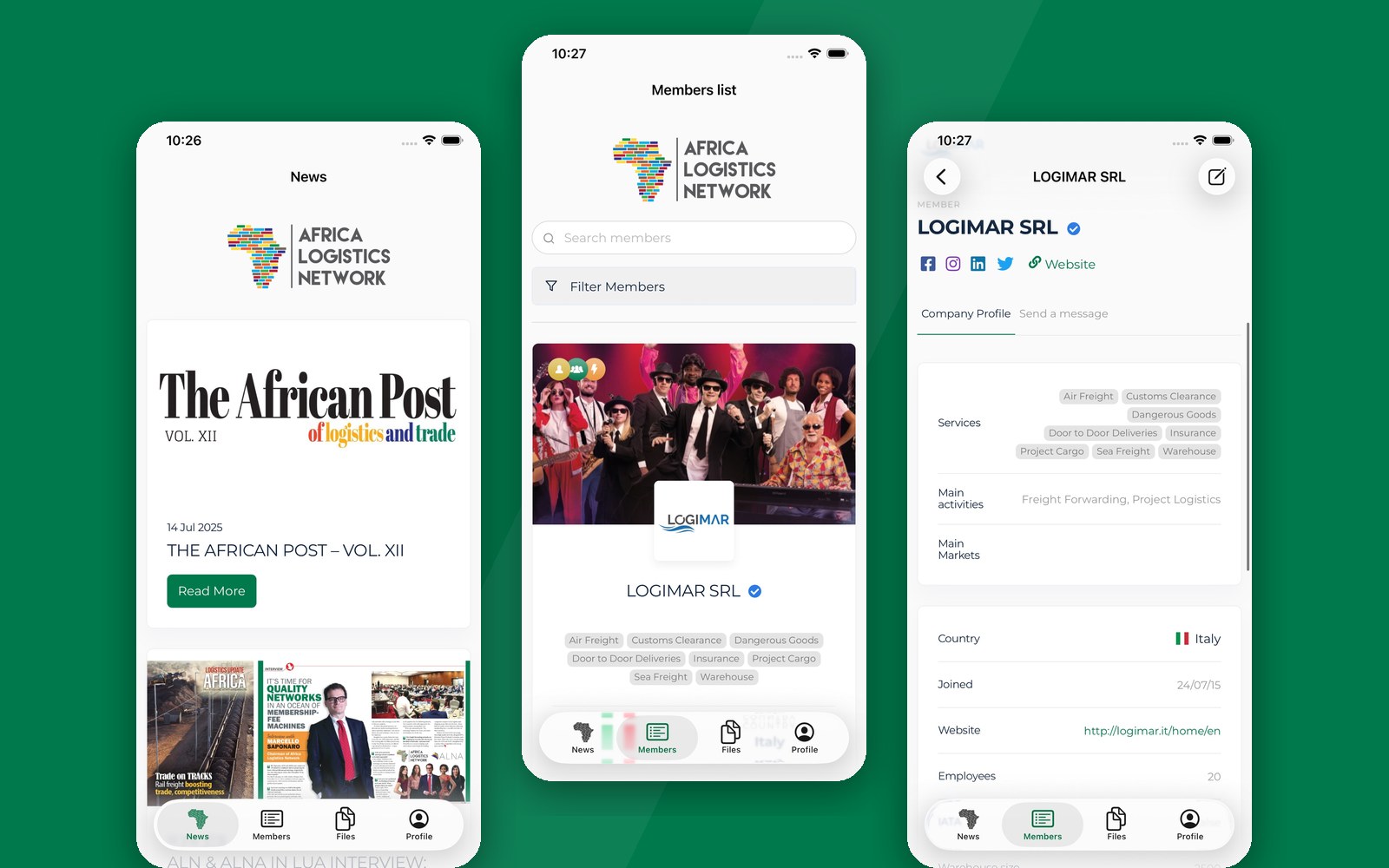 App Africa Logistics Network per iOS e Android
