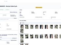 Scheda preventivo con dati veicolo, luogo di lavoro e galleria fotografica della perizia